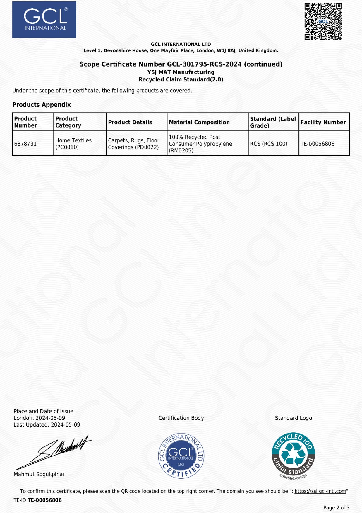 certificate